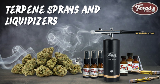 Terpene Sprayer with Terpene sprays and cannabis flower