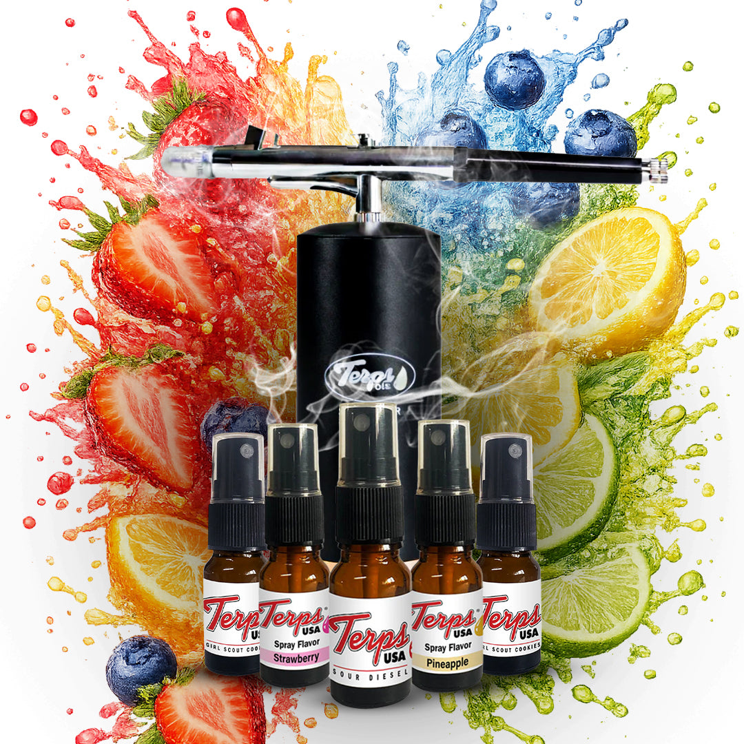 Terpene Sprayer with assorted terp spray by Terps USA 
