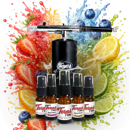 Terpene Sprayer with assorted terp spray by Terps USA 